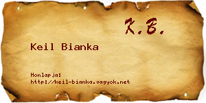 Keil Bianka névjegykártya